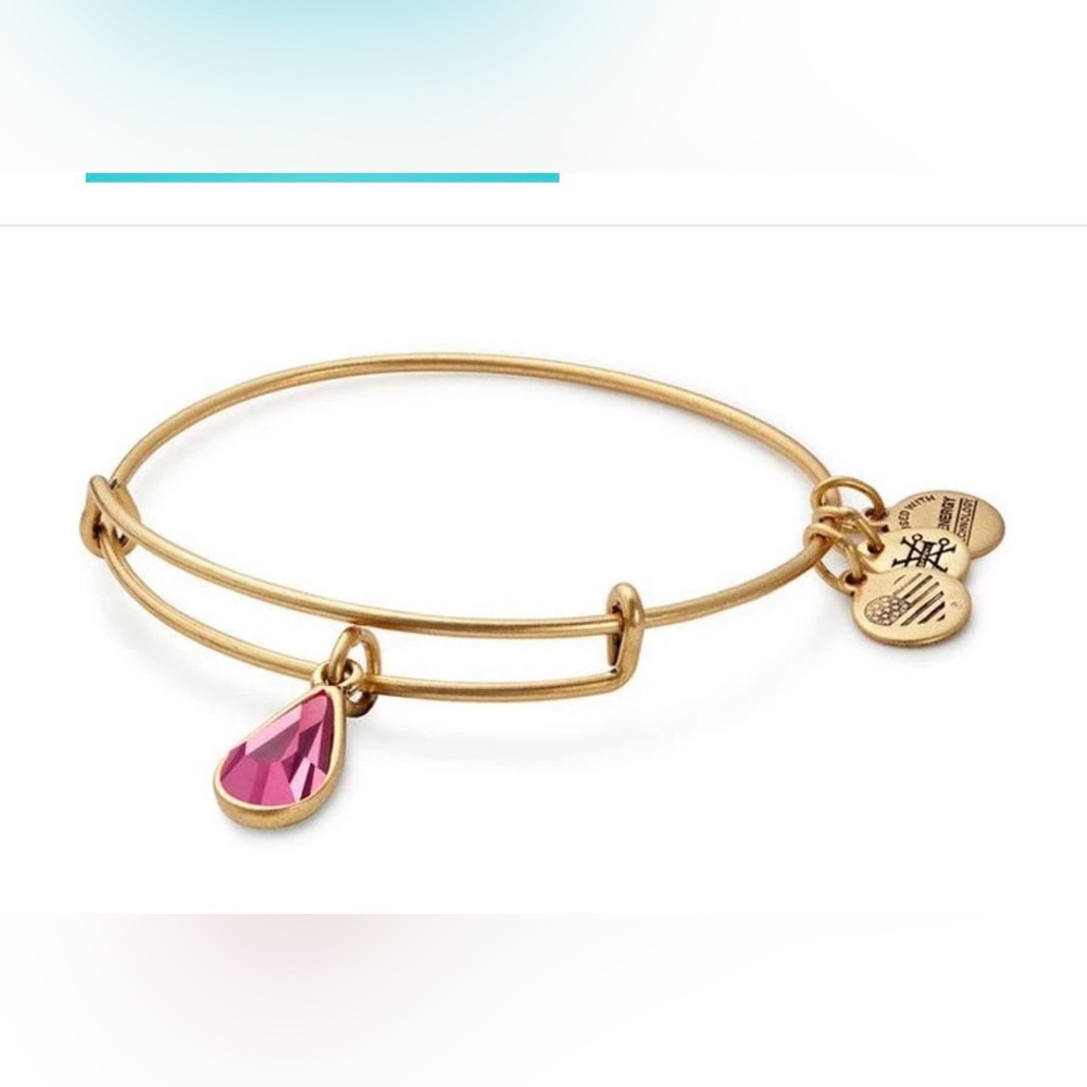 Alex and Ani October Birthstone Gold Charm Bracelet